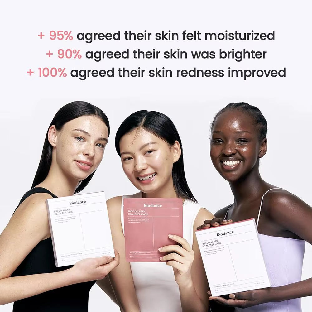 Bio Collagen Facial Mask Shrink Pores Deep Hydrating Overnight Mask Moisturizing Refreshing Brightening Face Korean Skin Care