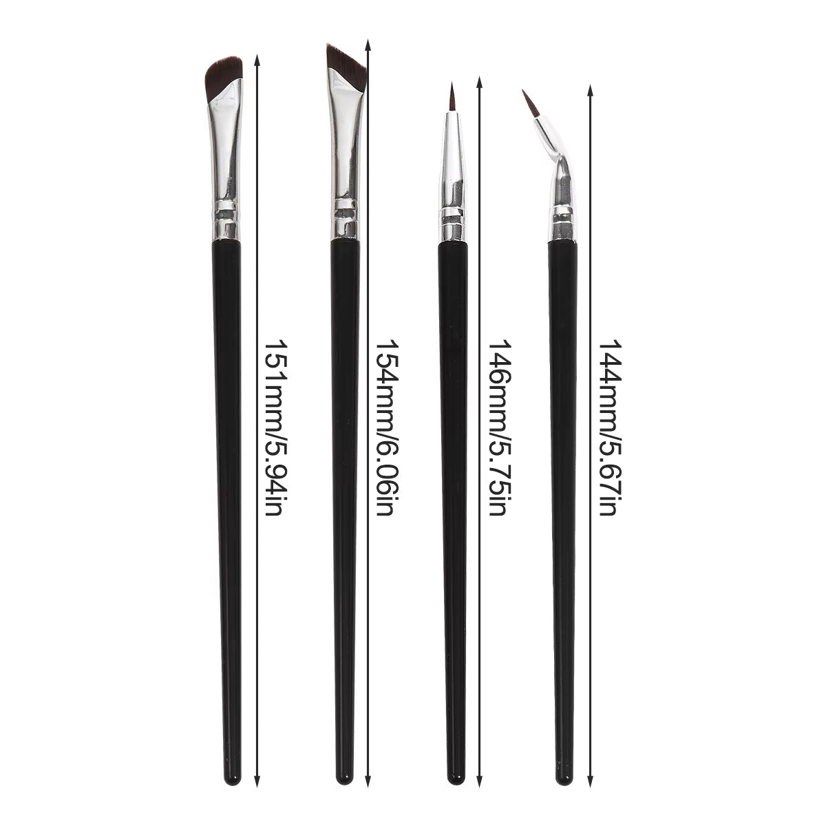 4PCS Professional Eyes Makeup Brush Set Eyeshadow Eyebrow Brush Blade Eyeliner Contour Makeup Brushes Makeup Tool