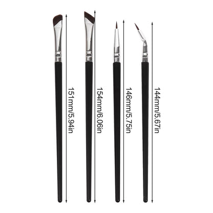 4PCS Professional Eyes Makeup Brush Set Eyeshadow Eyebrow Brush Blade Eyeliner Contour Makeup Brushes Makeup Tool