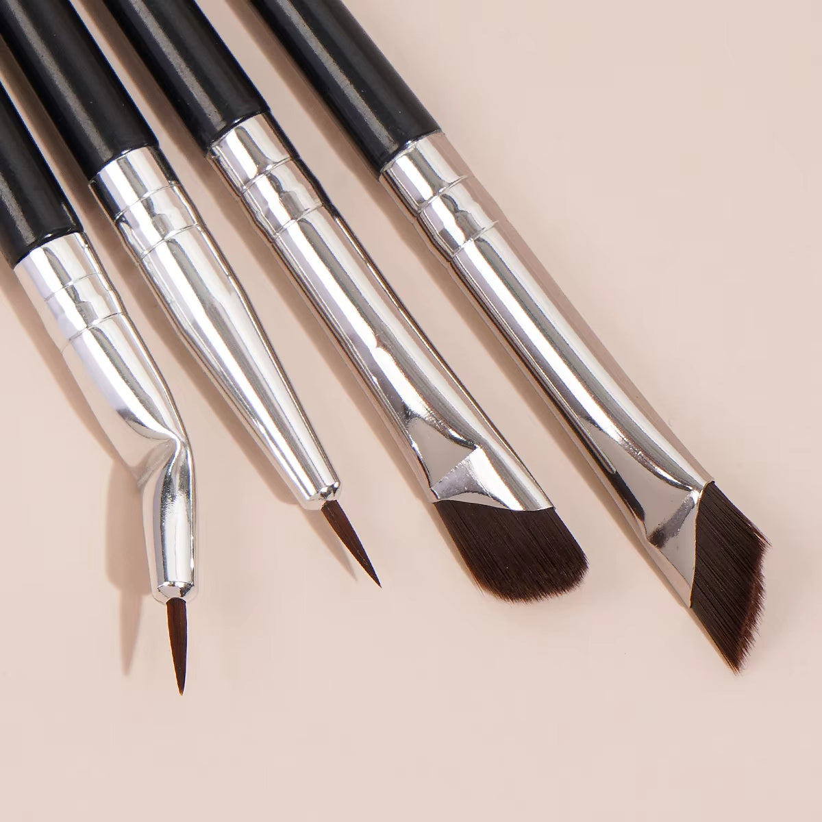 4PCS Professional Eyes Makeup Brush Set Eyeshadow Eyebrow Brush Blade Eyeliner Contour Makeup Brushes Makeup Tool