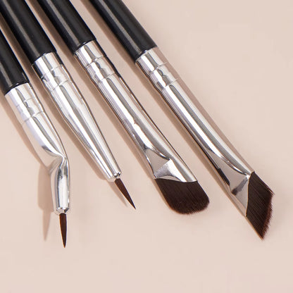 4PCS Professional Eyes Makeup Brush Set Eyeshadow Eyebrow Brush Blade Eyeliner Contour Makeup Brushes Makeup Tool