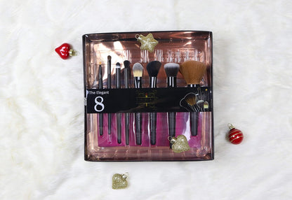 The Elegant 8 Premium Makeup Brushes Set Makeup Brush Kit by