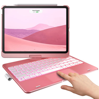 Keyboard Case with Trackpad for Ipad Air 11-Inch (M2, 2024), Ipad Pro 11 2022 & Ipad Air 5Th & 4Th Gen 10.9-Inch, 360° Wireless Backlit Keyboard with Pencil Holder (Pink)