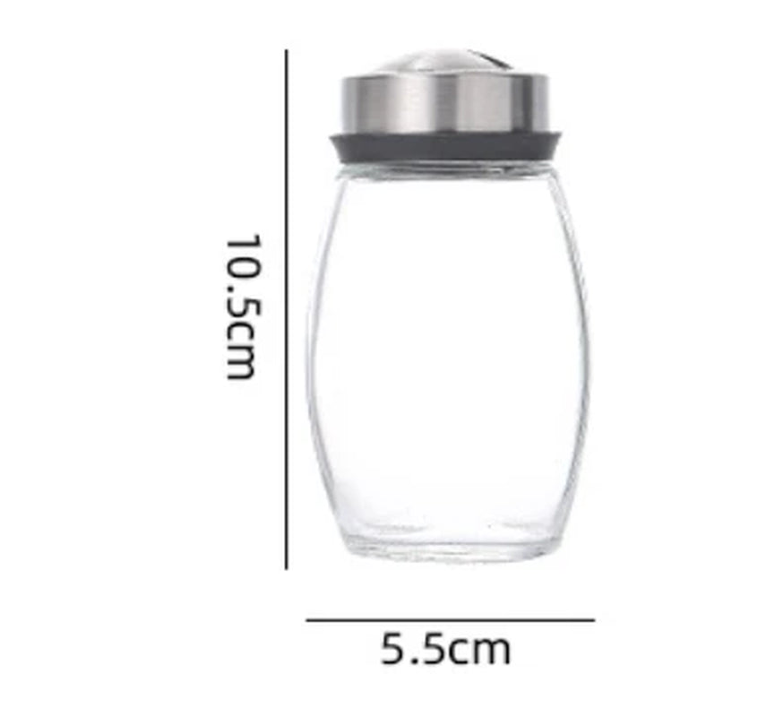 NEW Single Bottle Glass Jar and Spice Jar Set Rack Glass Seasoning Sugar Pepper Bottles Salt Shakers Holder Kitchen Storage Rack