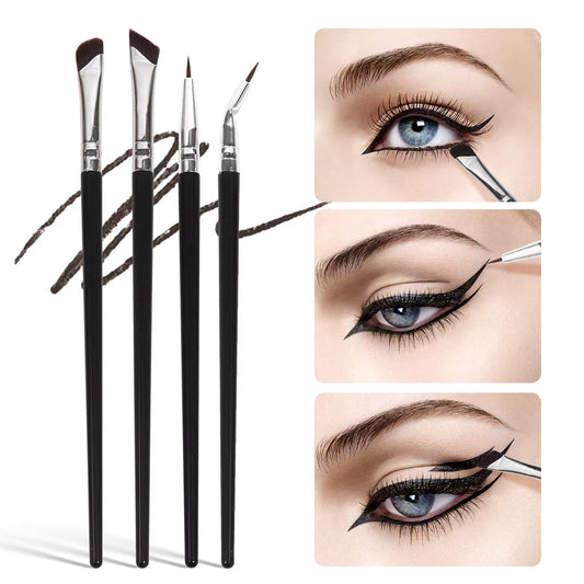 4PCS Professional Eyes Makeup Brush Set Eyeshadow Eyebrow Brush Blade Eyeliner Contour Makeup Brushes Makeup Tool