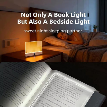 Ravel Reading Lamp Book Light Rechargeable Clear LED Flat Reading Light Dimmable Panel Plate Lamp 3 Colors Timer Full Page Light