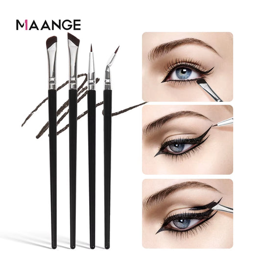 4PCS Professional Eyes Makeup Brush Set Eyeshadow Eyebrow Brush Blade Eyeliner Contour Makeup Brushes Makeup Tool