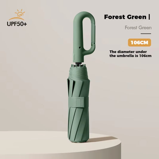 Ring Buckle Design 10 Rib Fully Automatic Umbrella for Men Folding Extra Large Strong Strong WOMEN'S Sunshade Double Umbrella