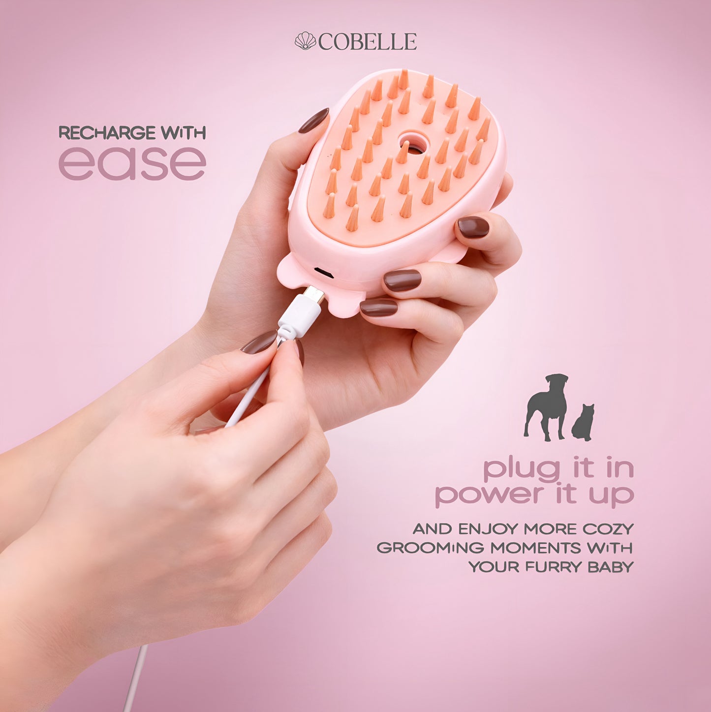 3-in-1 Pet Grooming Brush — Spray, Massage & Hair Removal for Cats & Dogs 🐶🐱💦