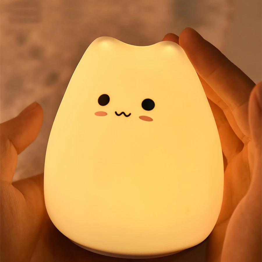 Penguin Silicone Night Light Soft Nursery Nightlight Dimmable LED Squishy Novelty Animal Bedside Lamp for Gifts