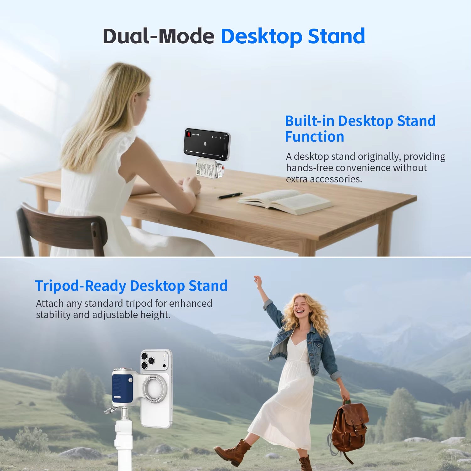 Iphone Photo Assistant 1-Click Camera Wake/Lens Flip, DSLR Shutter, Focus/Exposure Control Ergonomic Rechargeable Remote