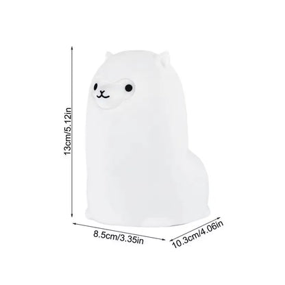 LED Night Light Touch Sensor RGB LED Alpaca Night Light USB Rechargeable Silicone Lamp for Children Baby Toy Festival Gift