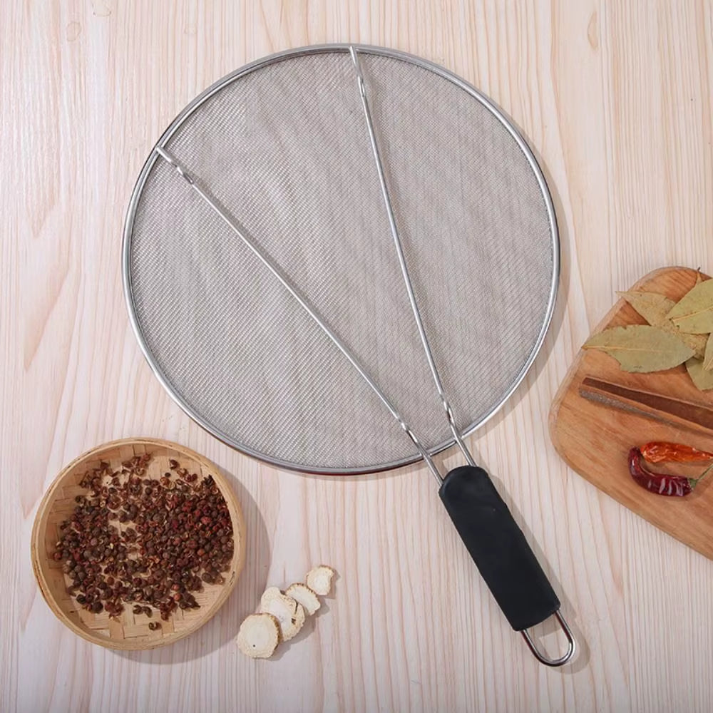 Anti Splatter Grease Splatter Screen Durable Cooking Frying Kitchen Tools Splash Cover Stainless Steel Guard Oil Net