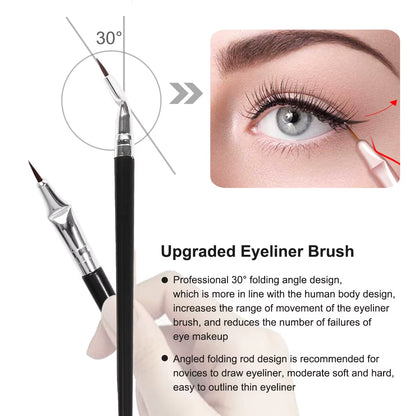 4PCS Professional Eyes Makeup Brush Set Eyeshadow Eyebrow Brush Blade Eyeliner Contour Makeup Brushes Makeup Tool