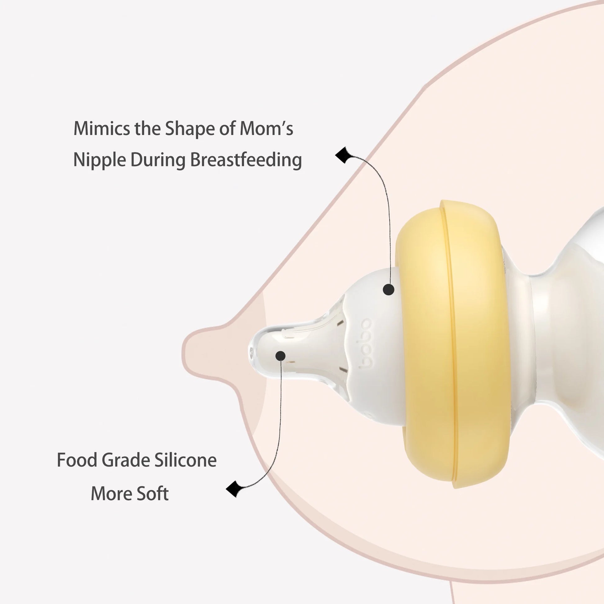 2.7Oz Newborn Glass Baby Bottles Set,With Slow Flow Nipple,For 0M+,4-Pack,Yellow