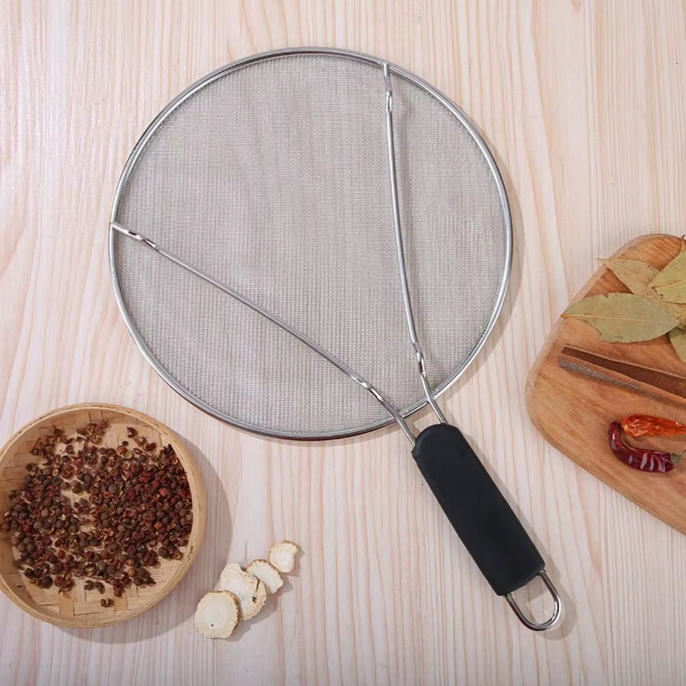 Anti Splatter Grease Splatter Screen Durable Cooking Frying Kitchen Tools Splash Cover Stainless Steel Guard Oil Net