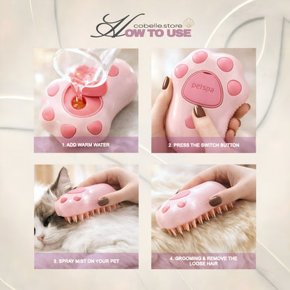 3-in-1 Pet Grooming Brush — Spray, Massage & Hair Removal for Cats & Dogs 🐶🐱💦