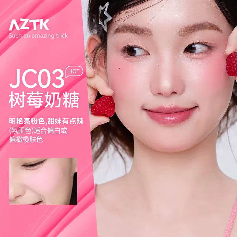 AZTK Blusher Color Face Makeup Rendering Liquid Blush JC04 Moisturizer Longlasting Beauty Expands Contracts Cheek Cosmetics