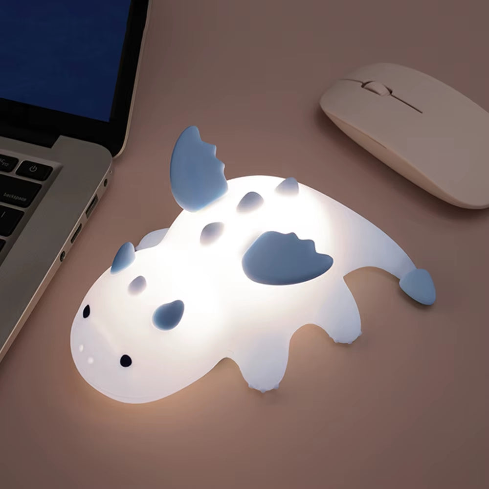 Cute Animal Silicone Night Light Fox Frog Nursery Sleeping Lamp Rechargable Duck Touch Sensor beside Lamp for Bedroom Decor