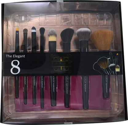 The Elegant 8 Premium Makeup Brushes Set Makeup Brush Kit by