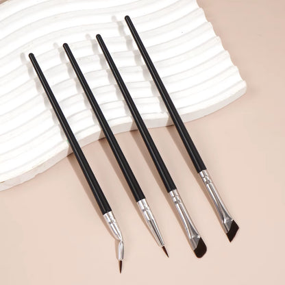 4PCS Professional Eyes Makeup Brush Set Eyeshadow Eyebrow Brush Blade Eyeliner Contour Makeup Brushes Makeup Tool